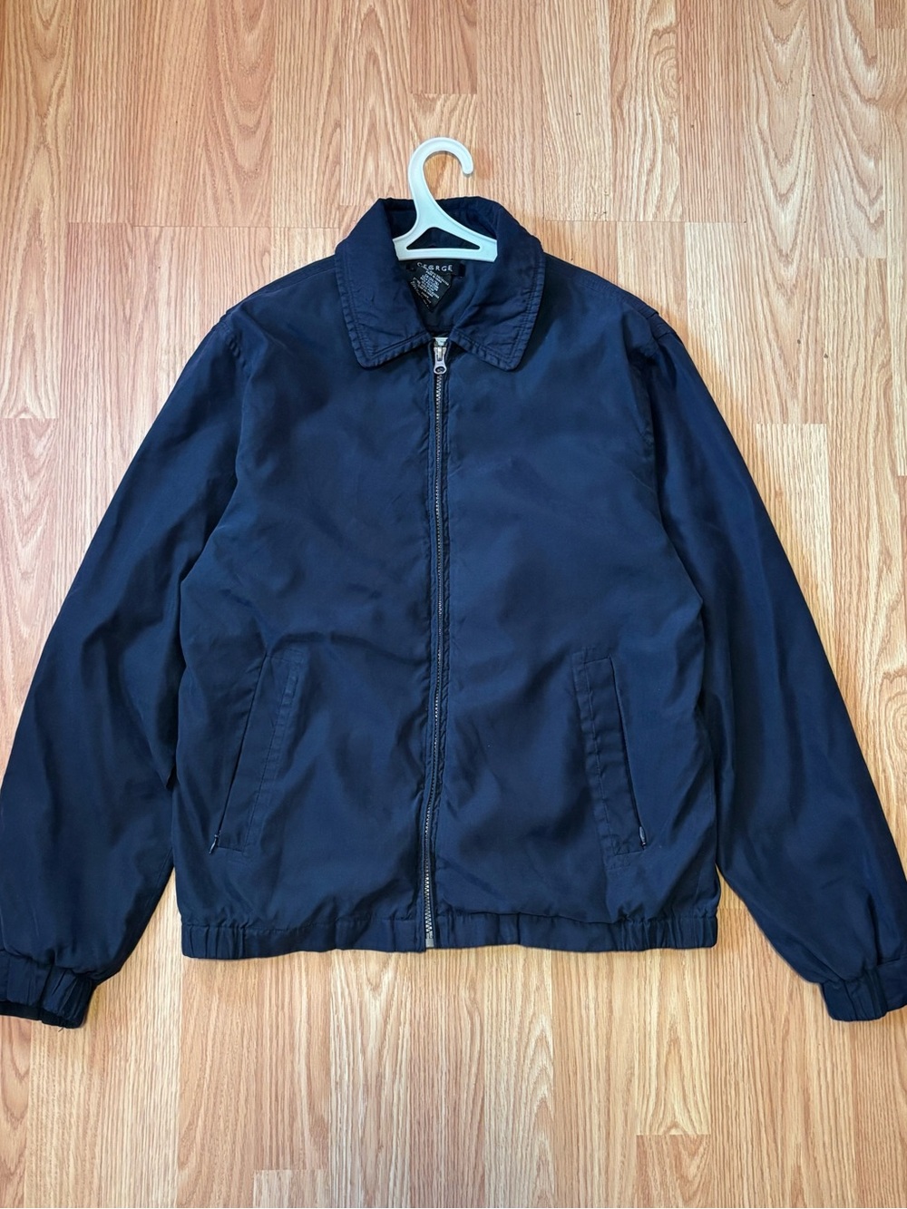 George Men's Navy Blue Vintage/Retro Bomber Jacket